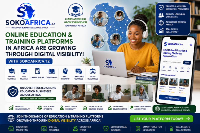 Online Education and Training Platforms in Africa Are Growing Through Digital Visibility, Discover Businesses Across Africa – Powered by Panairi Online